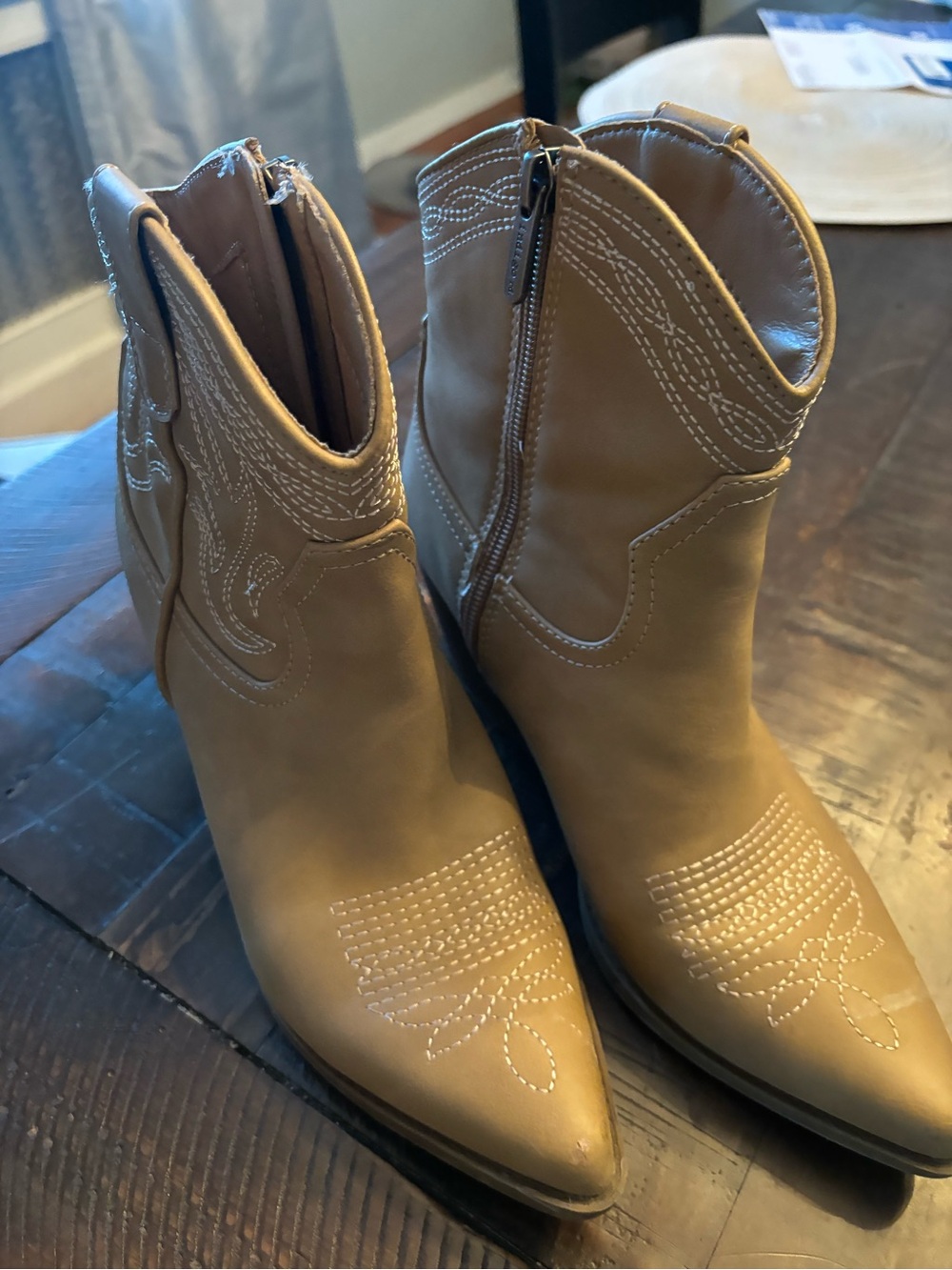 Indigo Rd. Alydia Tan Western Ankle Boots Women's Cowgirl Size 7.5 Boho Country - Picture 2 of 13